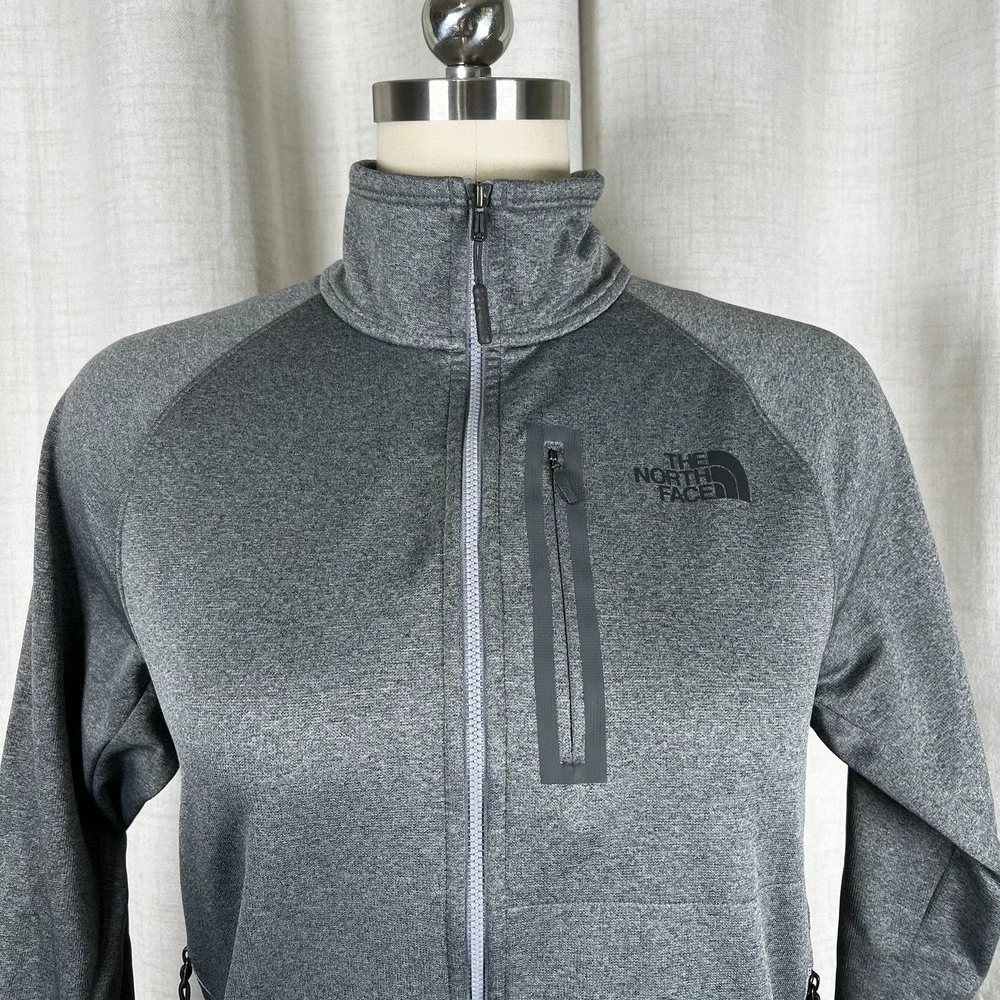 The North Face Mens Small Canyonlands Sweatshirt Hooded Jacket Gray Full‎ Zip